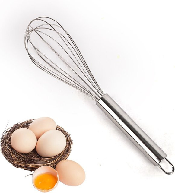 DUTRIEUX Ballon-Drahtmixer aus Edelstahl in Silber, runder Schneebesen für die Küche - Bild 1