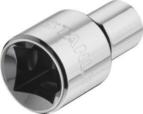 Stanley 6-Kant Stecknuss 9 mm mit 1/2 Zoll Antrieb in Silber - Bild 2