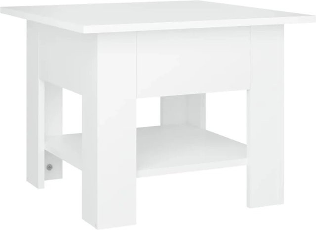 vidaXL Couchtisch in Weiß mit modernem Design aus Holzwerkstoff, B/T/H: 55 x 55 x 42 cm - Bild 1