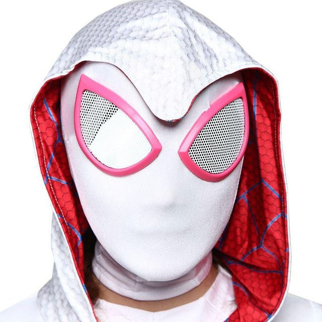 HeadCover Spider-man Into The Spider-verse Gwen Stacy Kinderkostüm Jumpsuit, Grau, Weiß - Bild 1