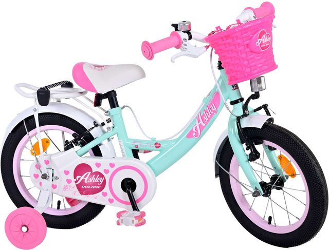 TPFSports Ashley Kinderfahrrad, Mädchen, 14 Zoll, Grün, 2 Handbremsen - Bild 1