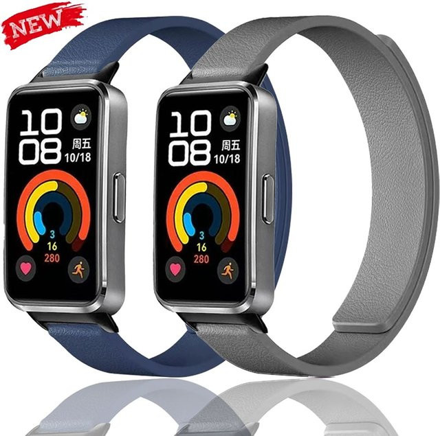 Huawei Uhrenarmband Silikon, Magnetisch, Schwarz, Unisex - Bild 1