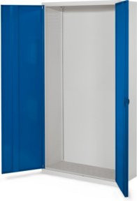 Kappes Systemschrank Serie 400 Leergehäuse mit Vollblechtüren in Grau, B/T/H: 100 x 41 x 195 cm - Bild 1