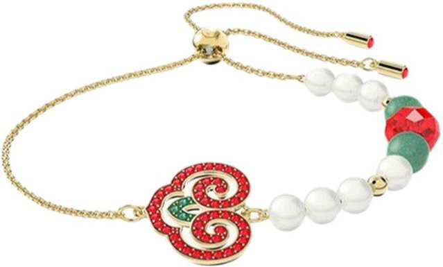 Swarovski Perlenkette, Messing, beige, Damen - Bild 1