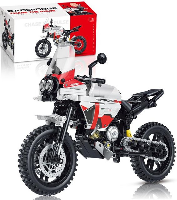 Rennmotorrad Modell, MOC Bausteine, 1:8, ab 6 Jahren - Bild 1