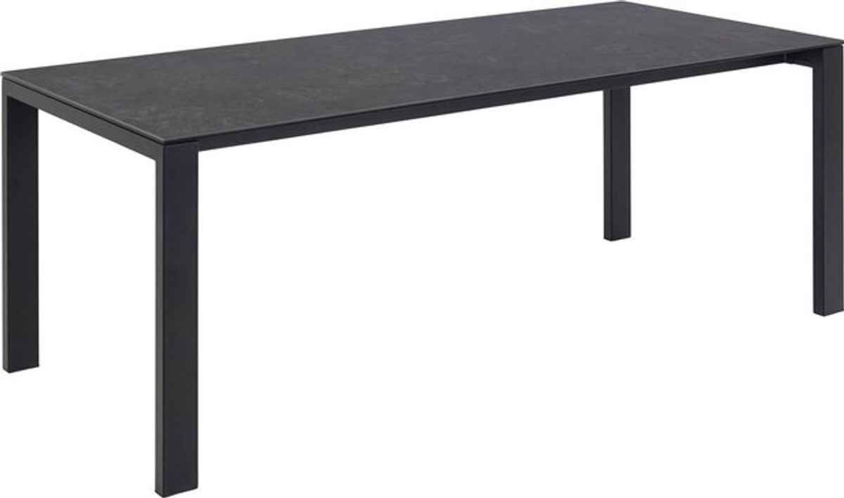 HELLIN Esstisch Modern in Schwarz mit Keramikplatte und rechteckiger Form - Bild 1
