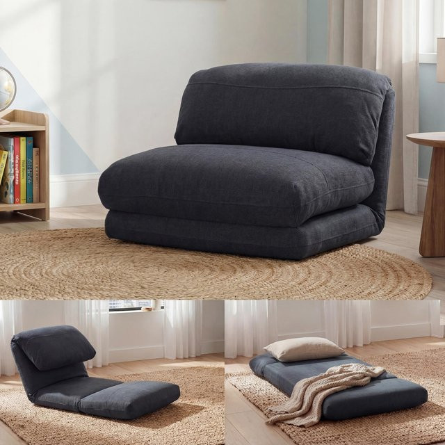 MCW Schlafsessel E68 Funktionssessel als Schlafsofa in Dunkelgrau aus Stoff und Textil - Bild 1