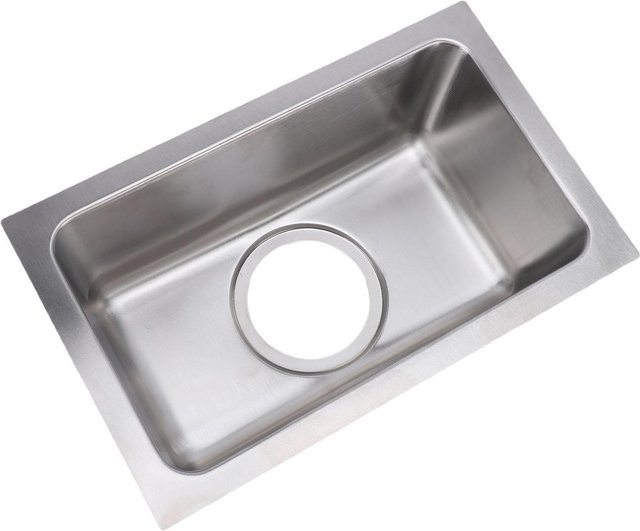 Aimo Einzelbecken Küchenspüle aus Edelstahl mit Siebkorb, Farbe: Grau, B/T/H: 34,0 x 21,0 x 13,4 cm - Bild 1