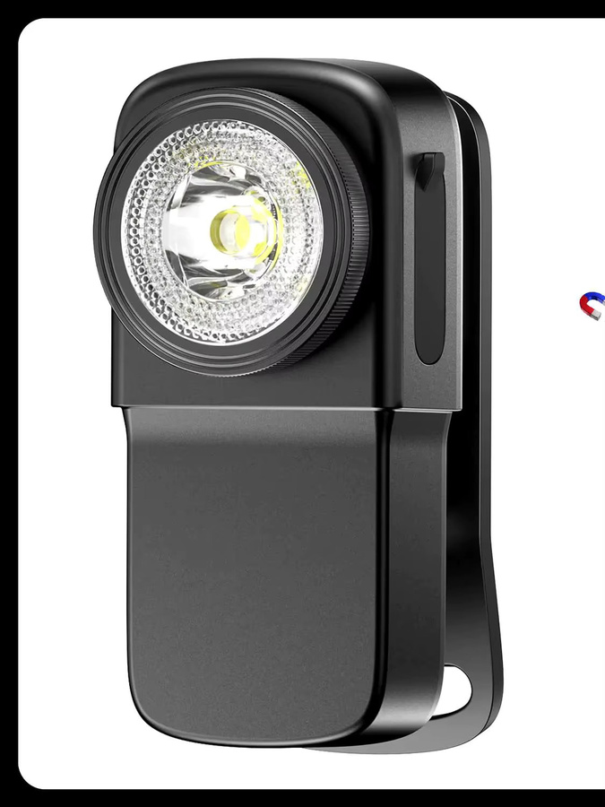 YEMAO Mini-Clip-Licht mit 400 Lumen, wiederaufladbare USB-C Taschenlampe aus Zinklegierung, wasserdicht und tragbar - Bild 7