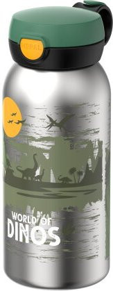 Mepal Campus Edelstahl Trinkflasche mit Klappdeckel, Farbe: Silber, 600 ml - Bild 1
