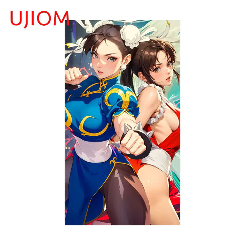 UJIOM Chunli Mai Shiranui Fighter Wandaufkleber wasserdichter DIY Dekorationsaufkleber für Wohnzimmer und Küchenschränke - Bild 2