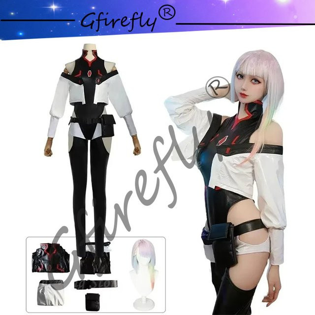 Gfirefly Cyberpunk: Edgerunners Lucy Cosplay Kostüm, Schwarz - Bild 1