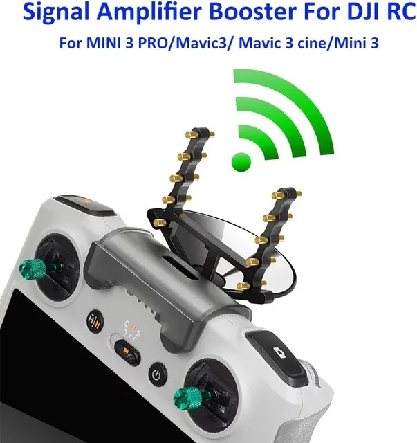 DJI Antennen Range Extender Signal Verstärker Booster für DJI RC Mavic 3, Mavic 3 Cine, Mini 3 und Mini 3 Pro Fernbedienung in Schwarz - Bild 1