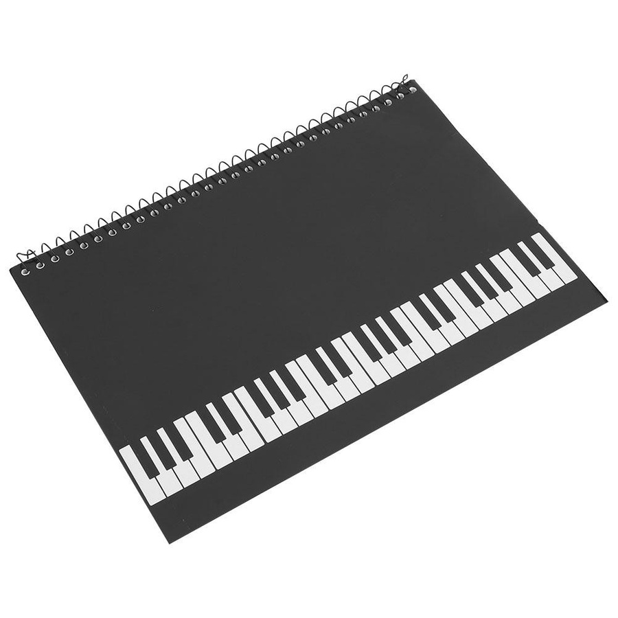 Koogeelife Notizbuch Musikmanuskript mit 50 Seiten Notenlinien, Softcover, Schwarz-Gelb - Bild 4