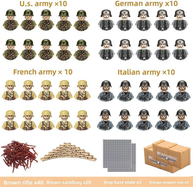Yiran toy Ninja-Serie Charakterfiguren Bausteine, Militär, Schwarz, ab 14 Jahren - Bild 1