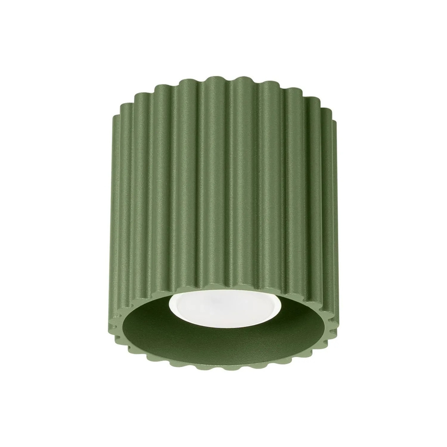 Licht-Erlebnisse Deckenspot Aufputz aus Aluminium, rund, Farbe: Grün, Durchmesser: 10 cm, Fassung: GX53 - Bild 2