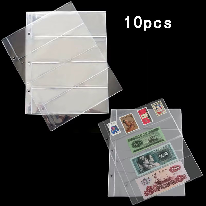 10 Stück transparente Banknoten-Schutzhüllen aus PVC für Sammler-Alben und Währungs-Notizbücher - Bild 3