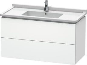 Duravit L-Cube Waschtischunterschrank in Weiß, wandhängend mit 2 Schubladen, B/T/H: 102 x 46,9 x 55,8 cm - Bild 1