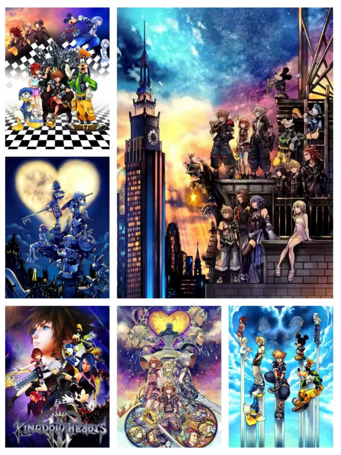 52TOYS Diamond Painting Kit Kingdom Hearts DIY Kreuzstich Set Multicolor B: 30,0 cm, H: 30,0 cm, T: 20,0 cm - Bild 3