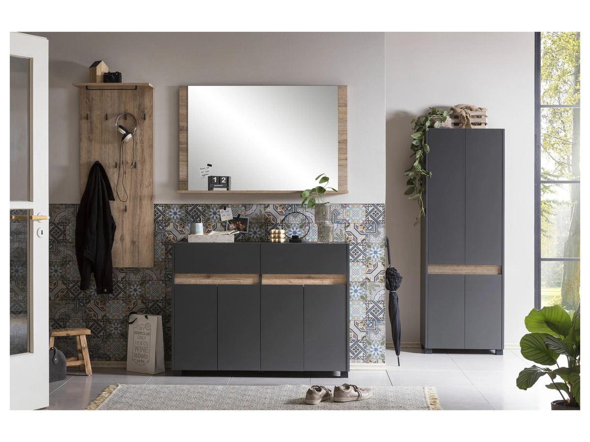 Schildmeyer Wandspiegel Cosmo in Wildeiche Nachbildung, Farbe: Braun, B/H/T: 111,3 x 71,1 x 12,4 cm - Bild 3