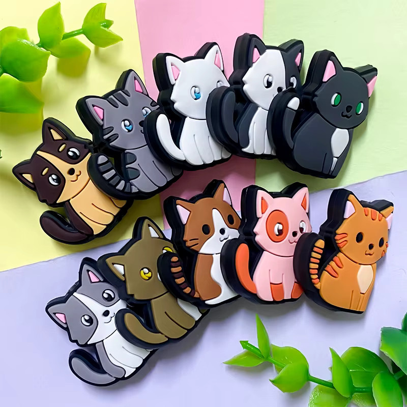 Lcmombay 10er Set Silikon Perlen in Tierform für Baby Mundpflege und DIY Zubehör, Mehrfarbig - Bild 5