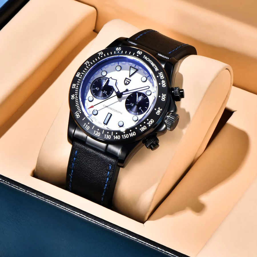 PAGANI DESIGN Chronograph, Quarz, Edelstahl, Schwarz, Herren - Bild 4