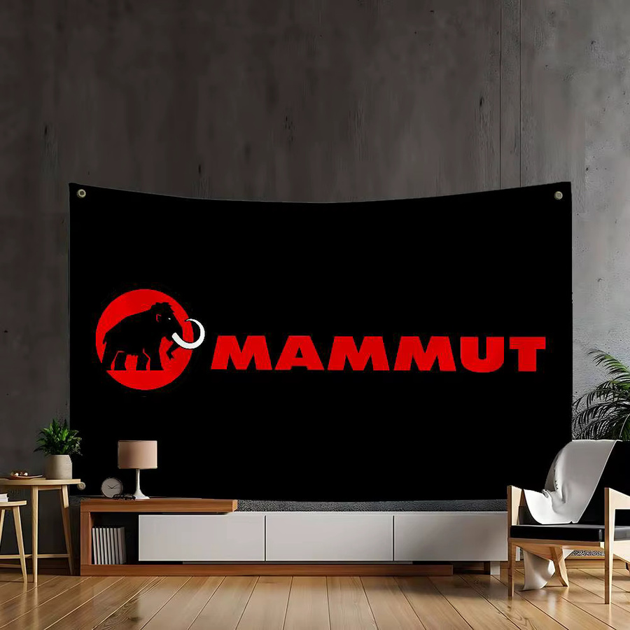 52TOYS MAMMUTS Logo-Flagge aus Polyester in Schwarz als dekoratives Wandbanner - Bild 4