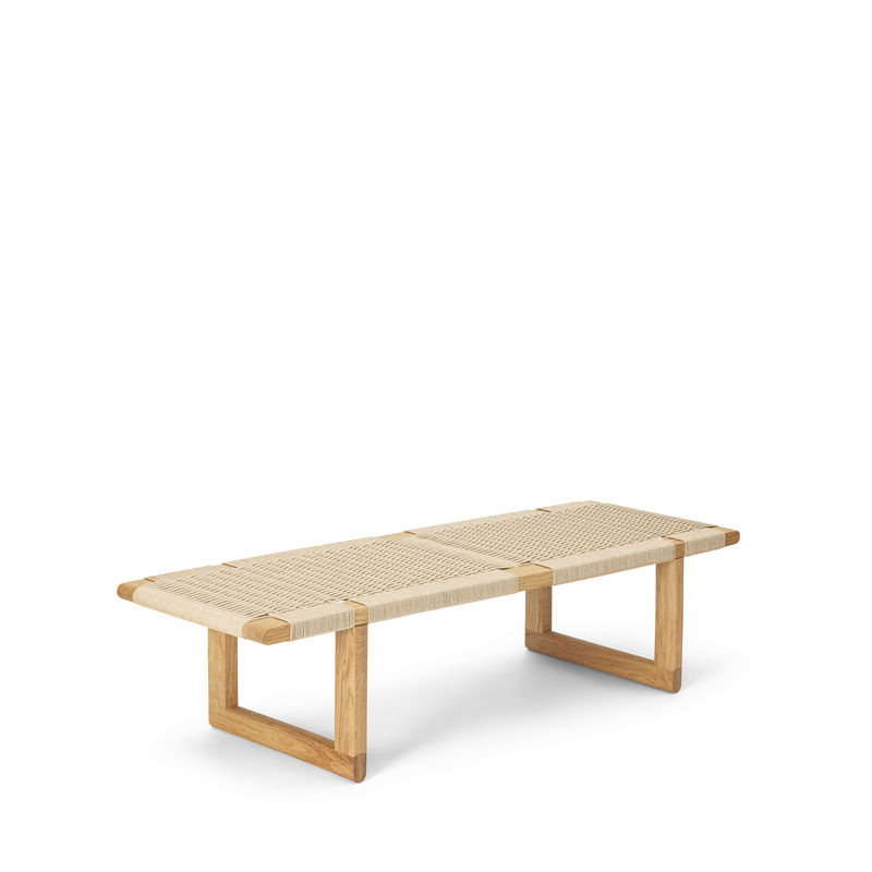 Carl Hansen & Søn And Son Bm0489 Tischbank aus Eiche mit beige geflochtener Papierkordel - Bild 2