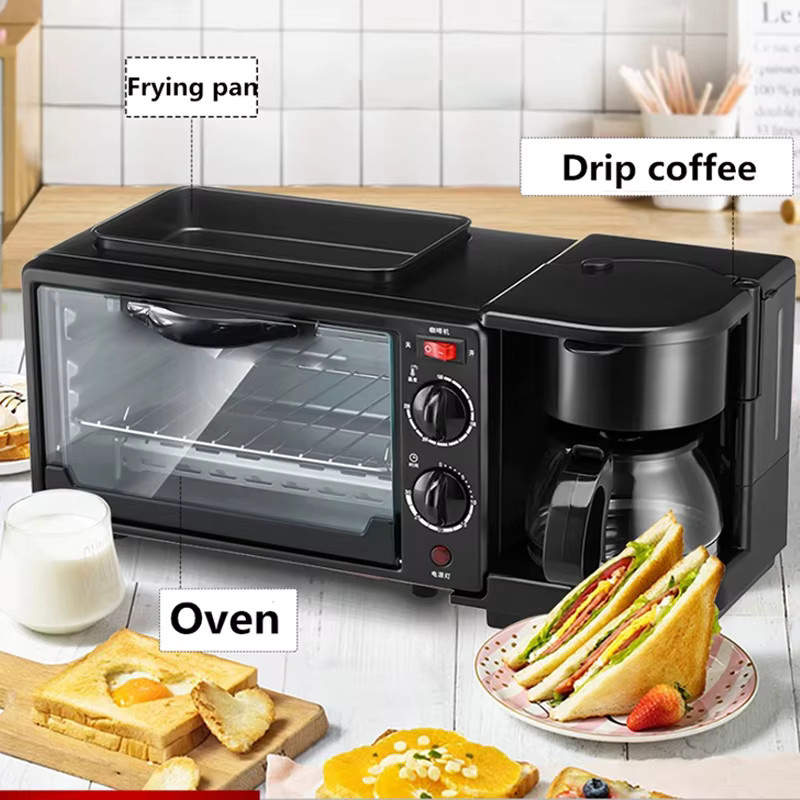 Maiou 3-in-1 Frühstücksmaschine mit Backfunktion und Timer in Schwarz - Bild 2