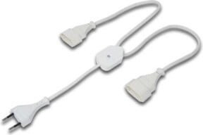 Hera Euro Y-Verteiler Stecker mit 2 Buchsen in Weiß - Bild 1