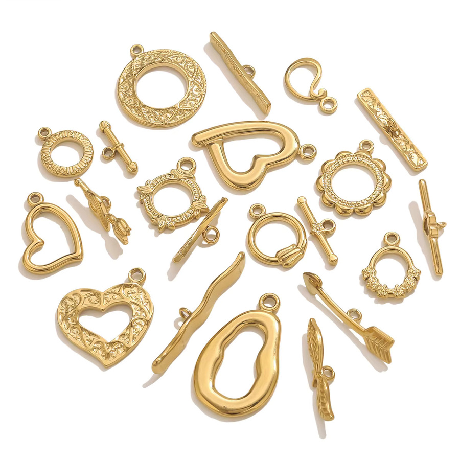 5 Sets Toggle OT Verschlüsse, Edelstahl, Gold - Bild 2