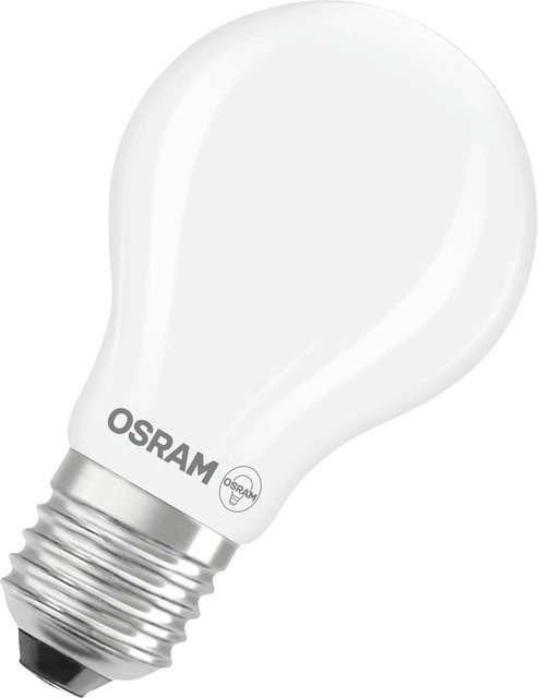 Osram LED-Leuchtmittel E27 Glühlampenform A60 in Matt Weiß mit sichtbarem Filament, 1 W, Höhe: 10,5 cm, Durchmesser: 6 cm - Bild 1