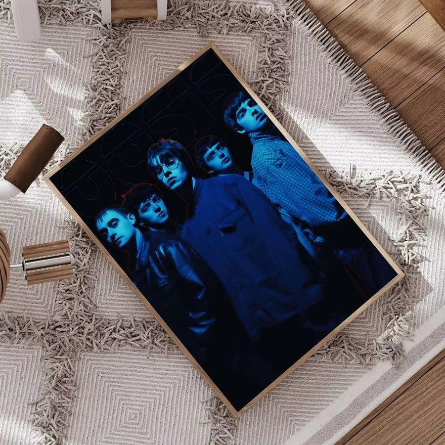 O-Oasis Band klassisches Anime-Poster als wasserfester Papieraufkleber zur Wanddekoration für Kaffeehaus, Bar oder Zimmer - Bild 4