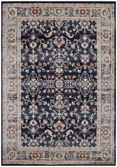 Vercai Rugs Teppich Florence Floral in Marineblau und Beige, B/T: 80 x 150 cm - Bild 1
