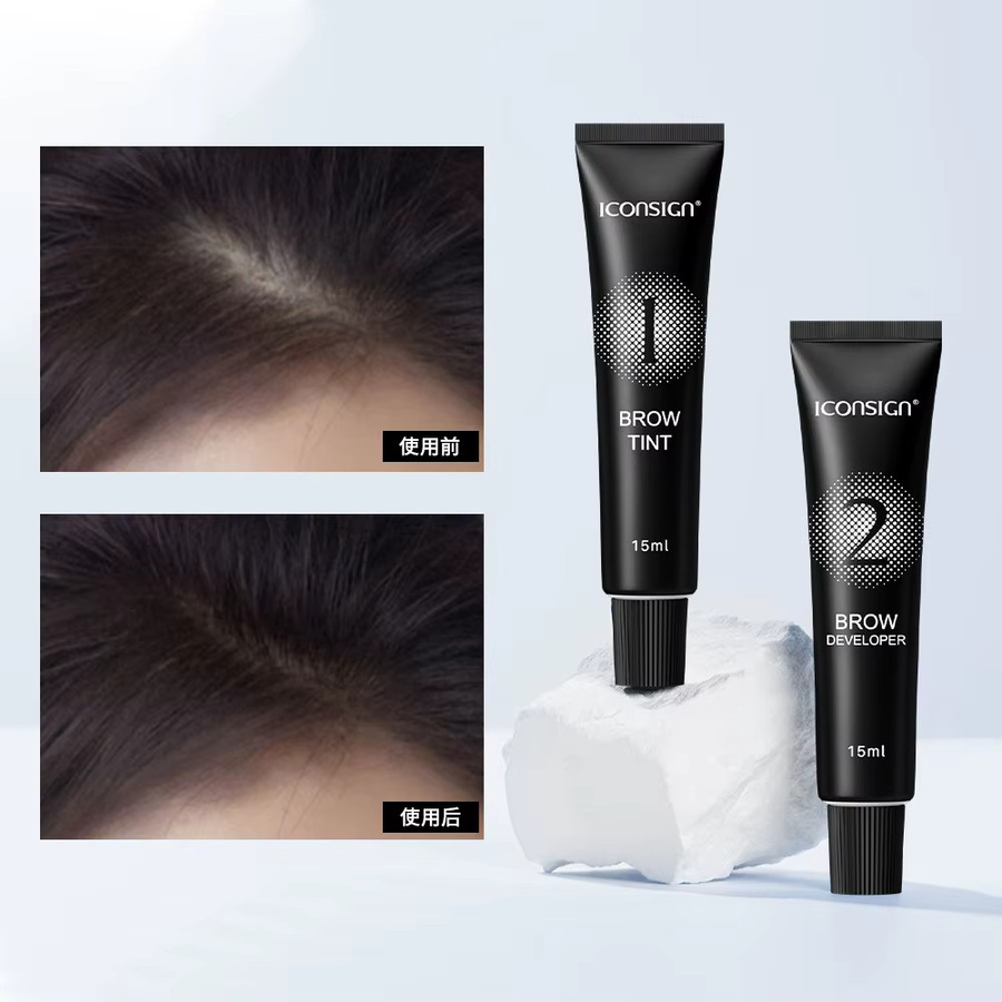 FUNMIX Henna Wimpern- und Augenbrauen-Tönung Creme, Black, Unisex - Bild 4