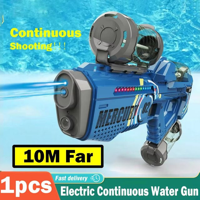 CONUSEA Vollautomatische Wasserpistole, Elektrische Pistole, Blau - Bild 1