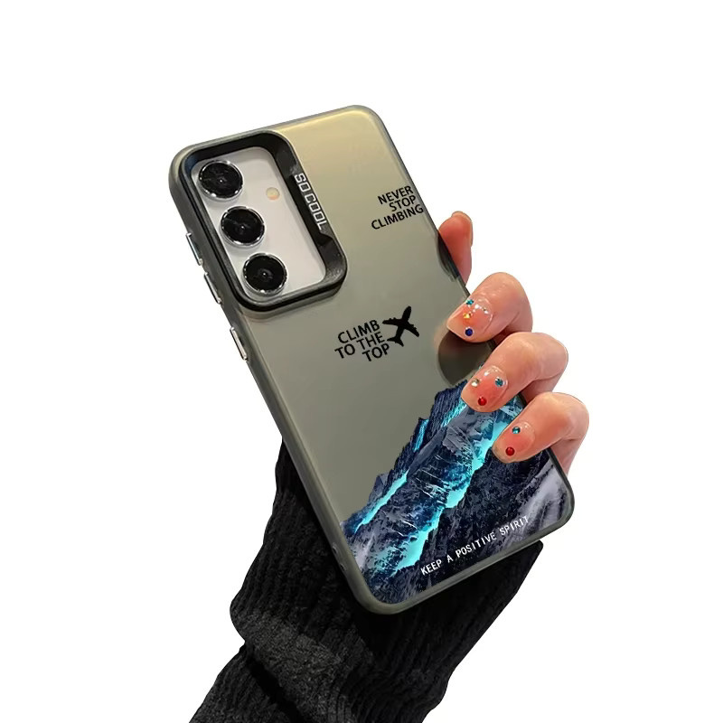 Snow Mountain Handyhülle für Samsung Galaxy A56 A55 A54 A36 A35 A34 A26 A25 A24 A16 A15 A14 Laser Hard Case aus PC und TPU in Weiß - Bild 3