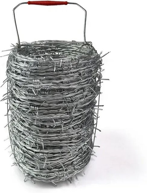 KARAT Stacheldraht aus verzinktem Stahl in Silber, Drahtstärke: 1,6 mm, Länge: 16 Meter - Bild 1
