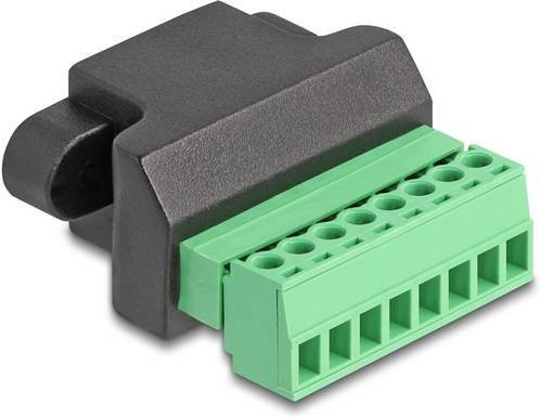 Delock RJ45 Netzwerk Adapter Ethernet LAN Buchse zu Buchse in Schwarz und Grün - Bild 1