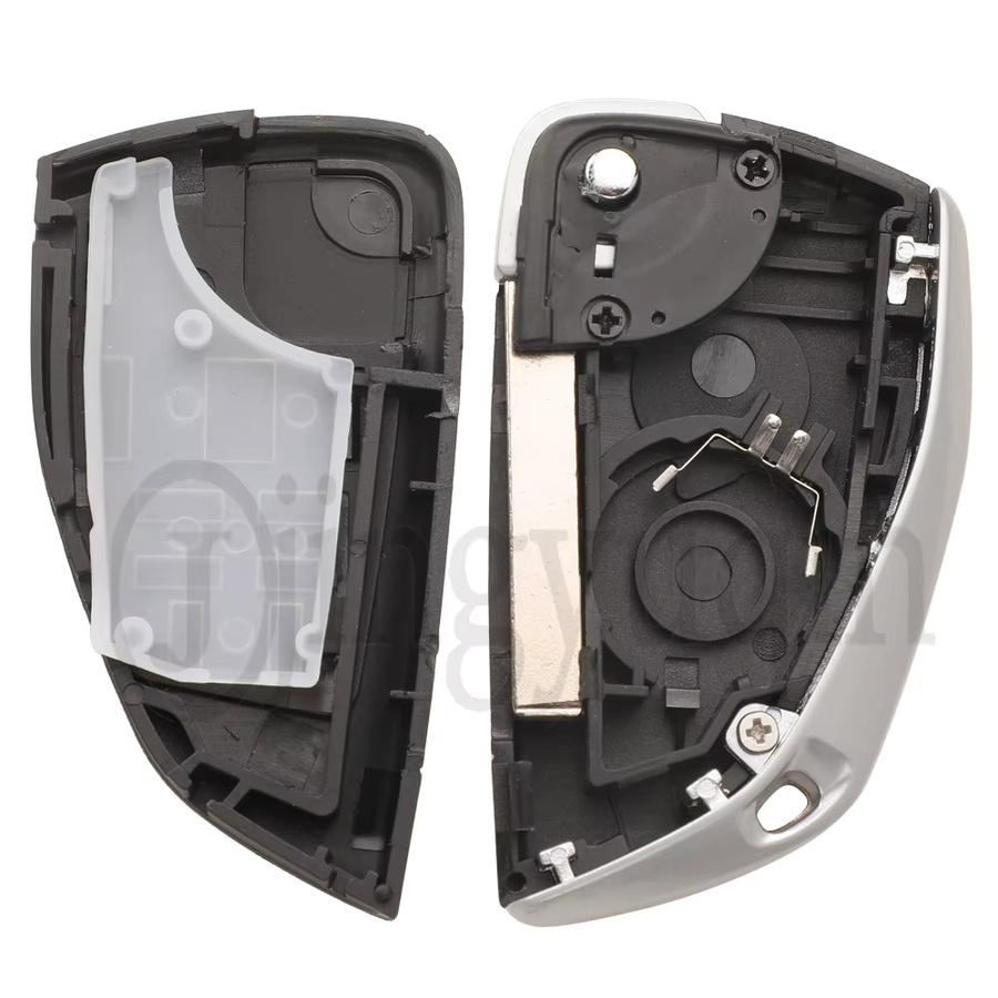Jingyuqin Flip Fernbedienung Auto Schlüssel Gehäuse in Schwarz für Chevrolet Cruze Epica Lova Camaro Impala HU100 - Bild 2