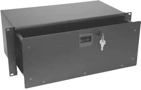 Omnitronic SN-4 Rackschublade 19 Zoll in Schwarz mit Schloss 4 HE - Bild 1