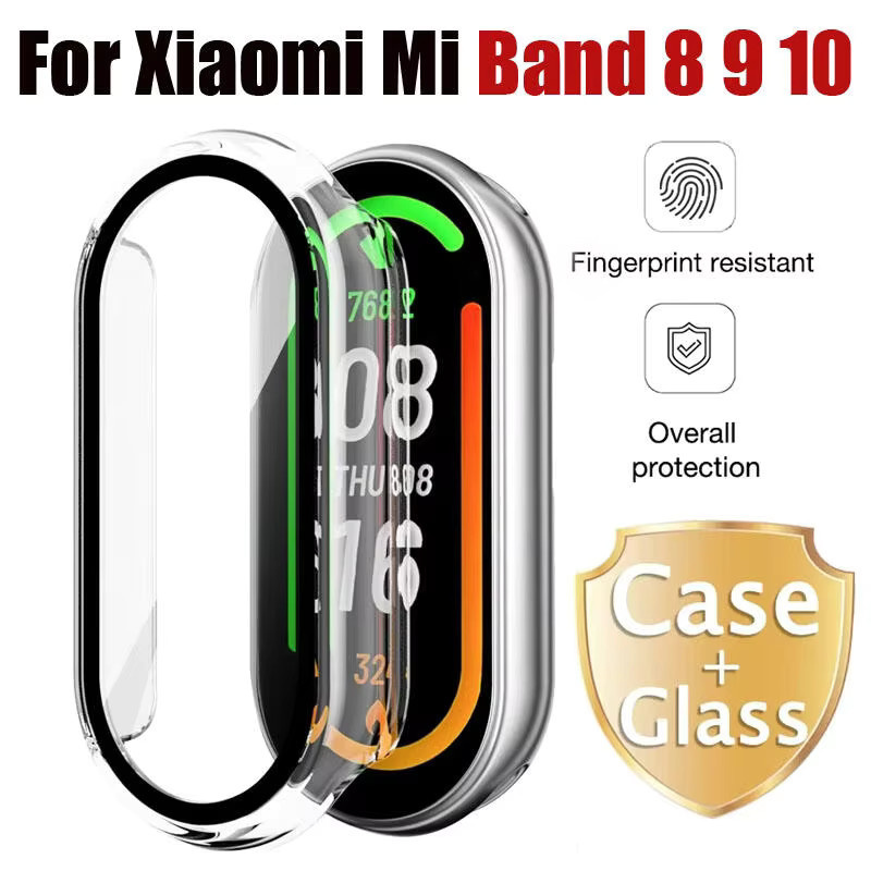 Xiaomi Displayschutz, HD Gehärtetes Glas + PC-Hülle, Xiaomi Band 10 9 8 NFC - Bild 6