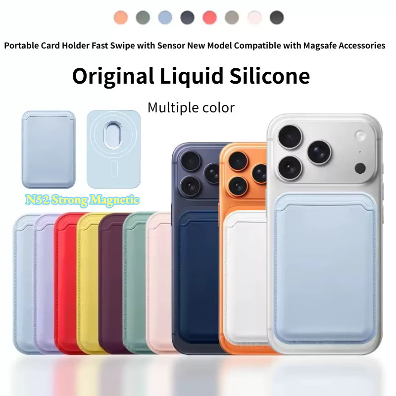 INS Candy Color Original Flüssigsilikon-Kartenetui für MagSafe-Handys – Schlanke und magnetische Kartenhülle - Bild 2