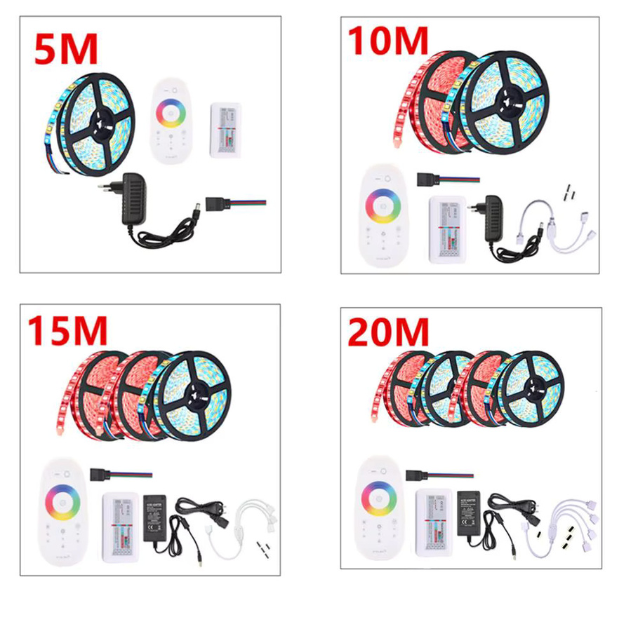TiaoChongYi RGBWW LED Streifen Set mit WiFi Touch Fernbedienung und Netzteil, IP65 wasserdicht, 12V DC, Multicolour - Bild 3
