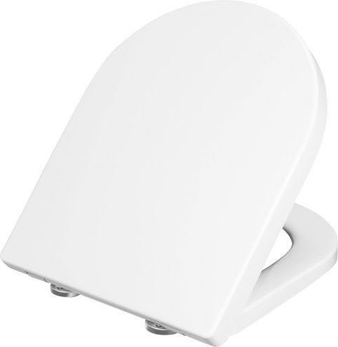 Cornat WC-Sitz TRIENT aus Duroplast in Weiss mit Softclose-Funktion und Quick-Release, D-Form, B: 36,2 cm, T: 44,8 cm, H: 6,5 cm - Bild 1