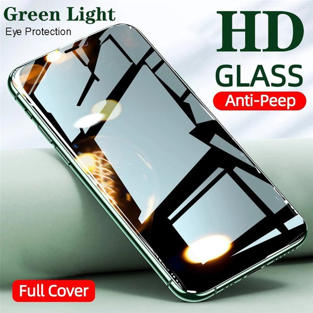 LYYDFUMAN Anti-Spionage Privatsphäre Displayschutz aus gehärtetem Glas für iPhone 13 Pro Max, 14 Plus, 12 Mini und 11, transparent mit Augenschutz - Bild 1