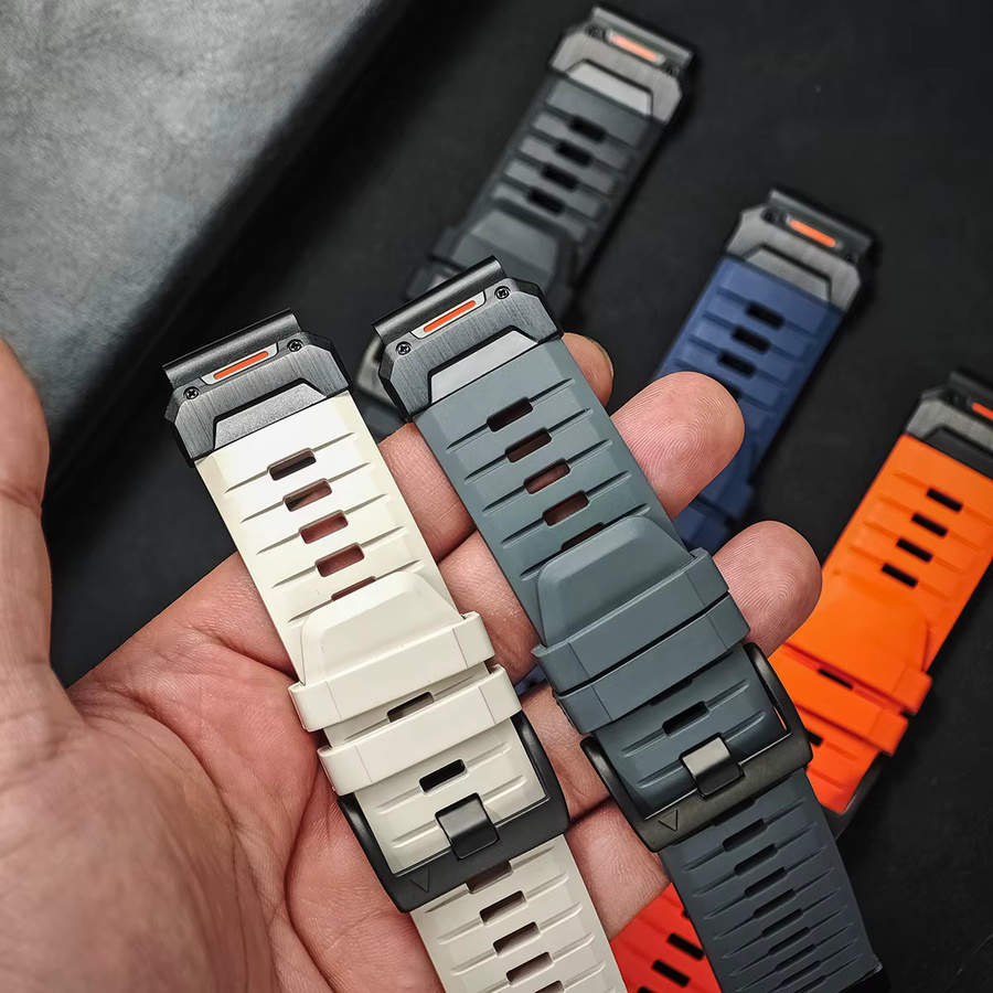 CHIICSMART Uhrenarmband Silikon, Fluorkautschuk, 22mm, 26mm - Bild 2