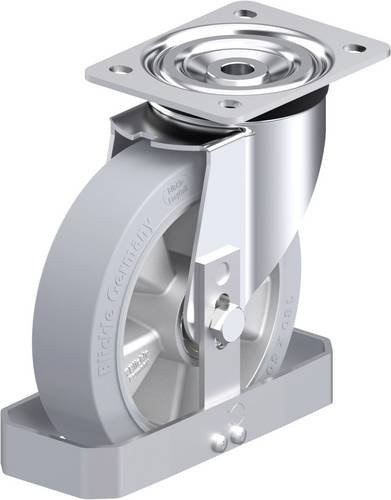 Blickle L-ALEV 180K-SG-FS Stahlblech-Lenkrolle in Grau mit 180 mm Rad-Durchmesser und 400 kg Tragfähigkeit - Bild 1