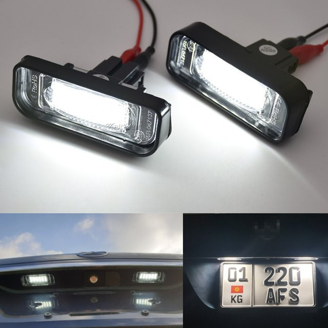 Malcayang LED-Kennzeichenbeleuchtung Set in Weiß für Mercedes Benz W220 S-Klasse S320 S350 S500 S55 S600 S65 (1999-2005) 6500K Superweiß 2 Stück - Bild 1