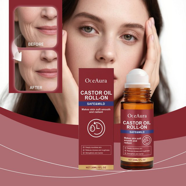 OceAura Rizinusöl Roll-On Serum, 30 ml, Unisex - Bild 1